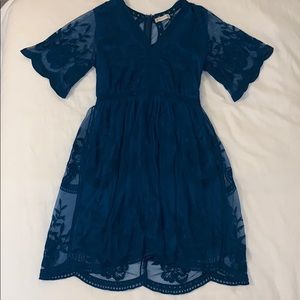 “Altar’d State” Teal Lace Dress